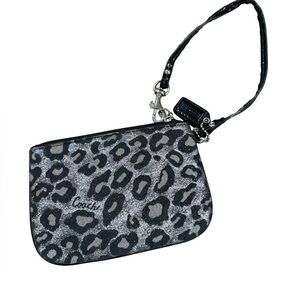Coach Leopard print wristlet bag
